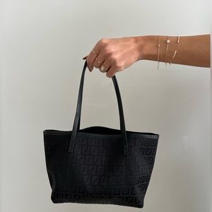 Fendi Zucchino Mini Shopping Tote